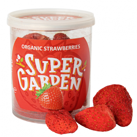Freeze dried (lyophilized) organic strawberries
