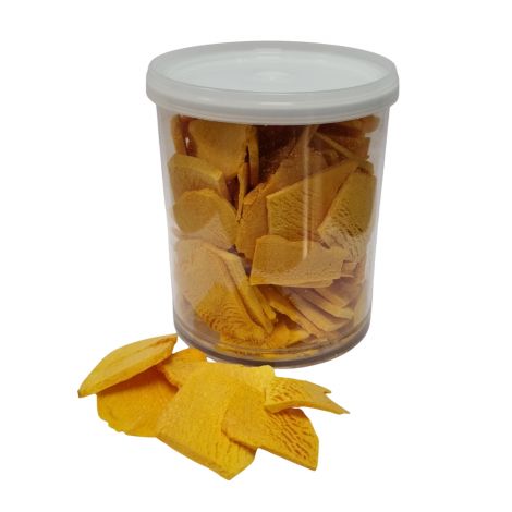 Freeze dried (lyophilized) pumpkin chips, vegetable chips