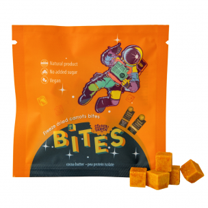 Freeze dried (lyophilized) carrots snack