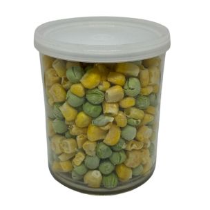 Freeze dried (lyophilized) corn and peas, vegetables