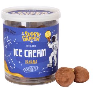 Freeze dried (lyophilized) astronaut banana ice cream