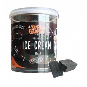 Freeze-dried black ice-cream